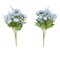 2-Pack Silk Peony and Hydrangea Artificial Flower Bouquets, Faux Flowers for Decorations, Table Centerpieces, Fake Floral Arrangements for Women (12x5 in, Light Blue)